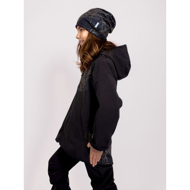 Unuo, Dětská softshellová bunda s fleecem, Černá, Šperky