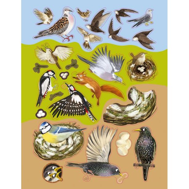 SVET SÝKORIEK, VRABCOV a ďalších spevavcov – Kniha samolepiek Baagl