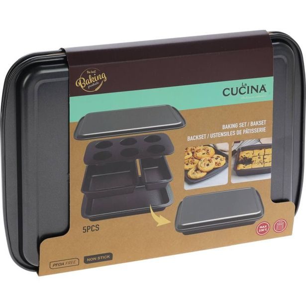 LA CUCINA Plech na pečení sada 5 ks ocel s nepřilnavým povrchem KO-309400400