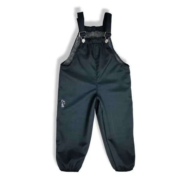Dětské zimní softshellové kalhoty s laclem Lamb Black černá