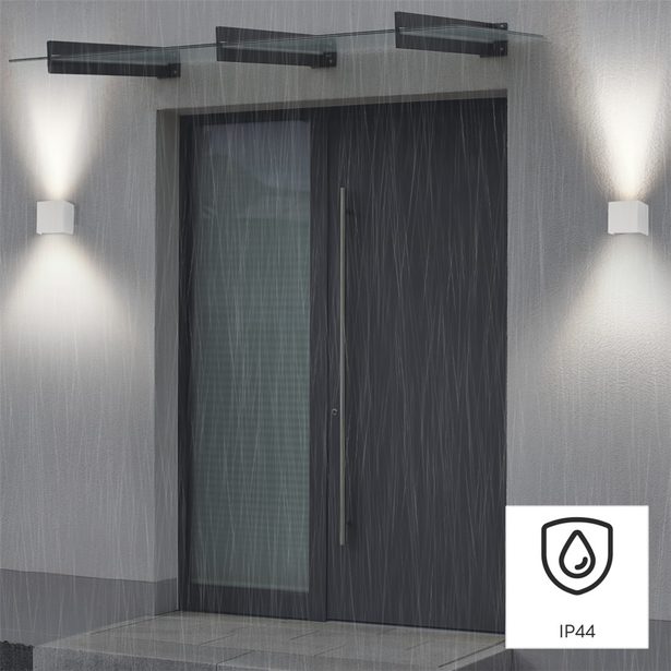 Hama SMART WiFi nástěnné světlo, čtvercové, 10 cm, IP44, pro vnější i vnitřní použití, bílé