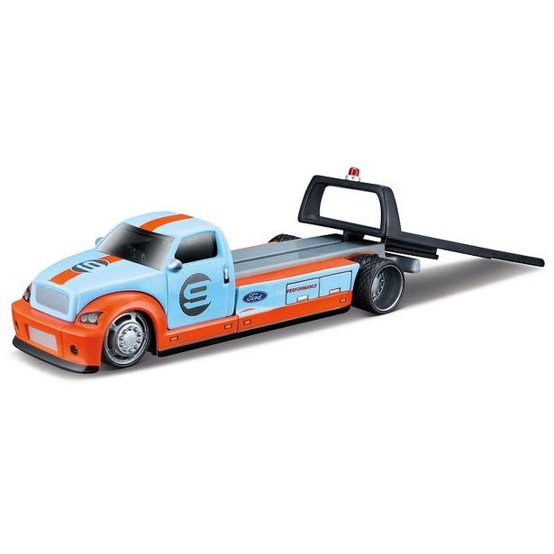 Maisto Maisto Flatbed - 2019 Ford GT Heritage Edition, světle modrá, 1:64