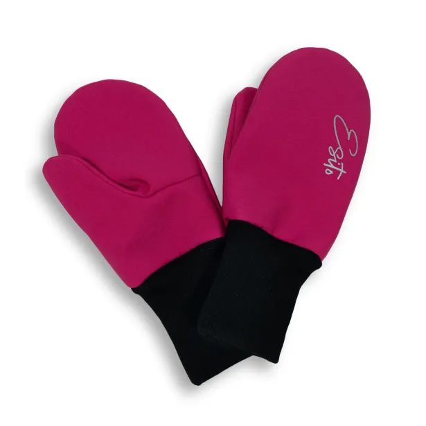 ESITO Palcové rukavice softshell Raspberry pink - malinová