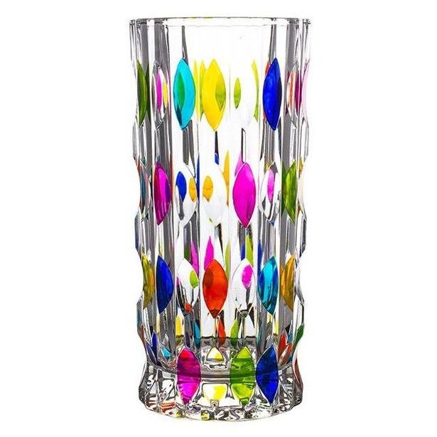 váza 28cm, BOHEMIA PR. JOKER BLUSH, barev. sklo