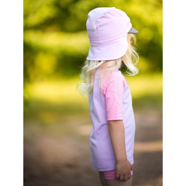 Unuo, Dětská kšiltovka s plachetkou a UV ochranou 50+, Lila