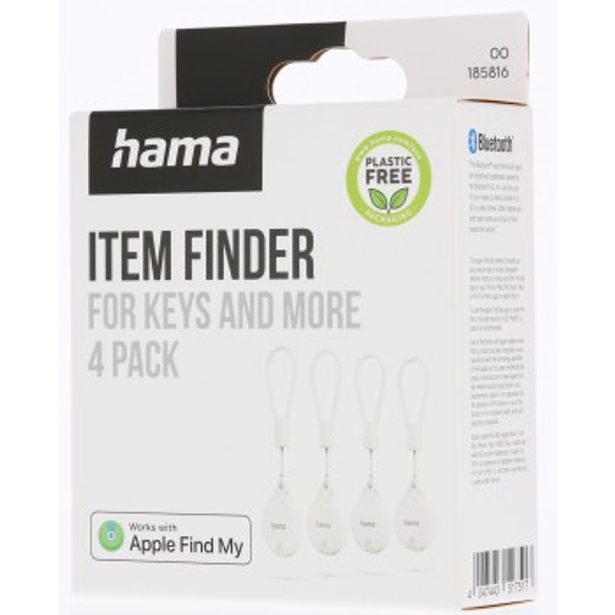 Hama lokalizační čip/ vyhledávač klíčů/ předmětů, Apple Find My, certifikace MFi, Bluetooth, 4 ks