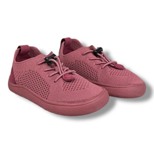 Dětská plátěná obuv BAREFOOT Protetika - bordo