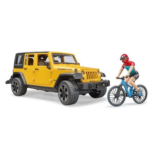 Volný čas - Jeep Wrangler Rubicon Unlimited s horským kolem a cyklistou