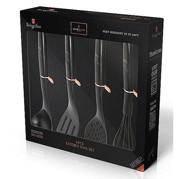BERLINGERHAUS Kuchyňské náčiní sada 4 ks Black Rose Collection BH-6208