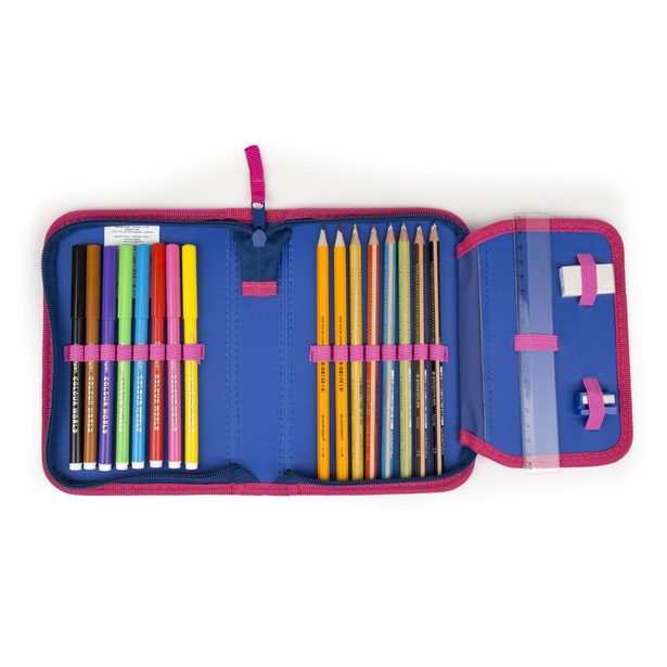 Penál 1 p. s chlopní, naplněný Motýl