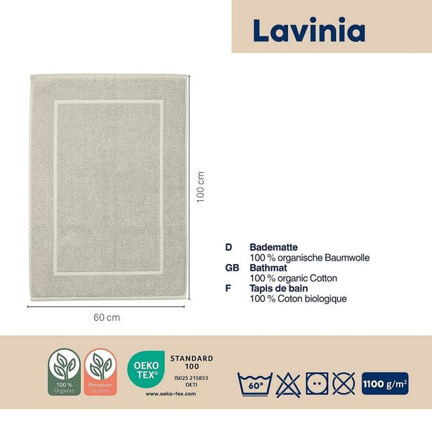 KELA Koupelnová předložka Lavinia 100% organická bavlna 60 x 100 cm bílá KL-24049