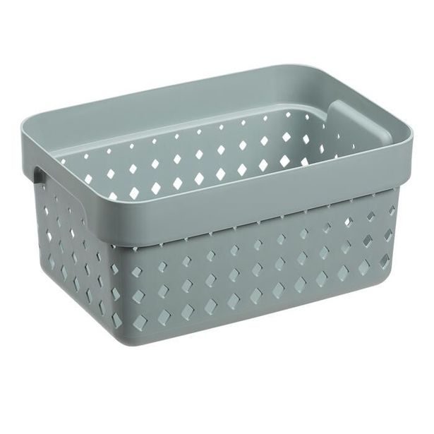 košík SEOUL S, 26x18x12,6cm-zel.rozmarýn, plast