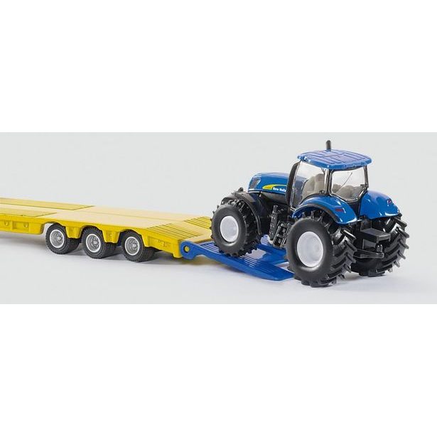 SIKU Super - Ťahač s vlekom a 2 traktormi New Holland 1:87