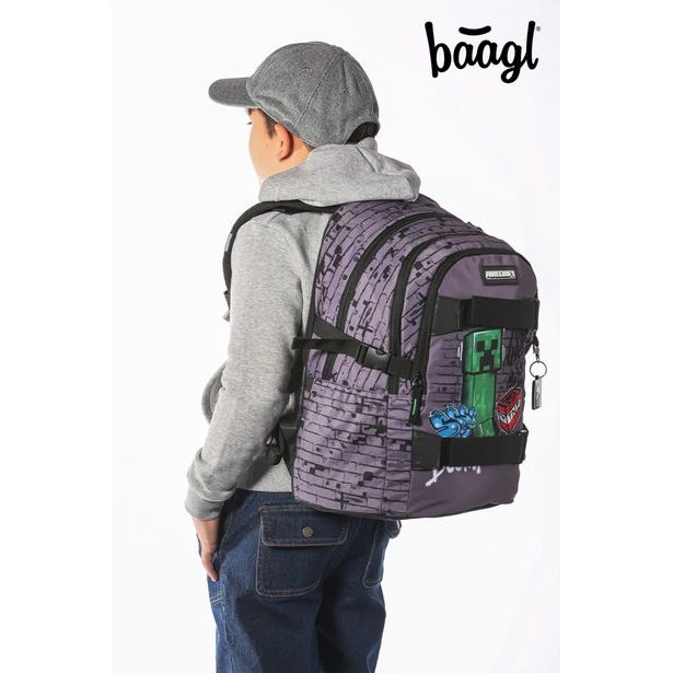 BAAGL Školní batoh Skate Minecraft TNT