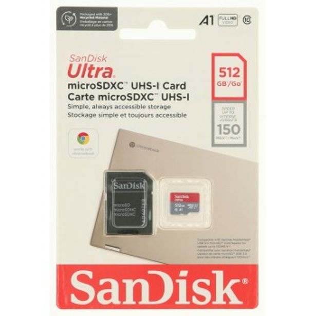 SanDisk Ultra microSDXC card for Chromebooks 512 GB, 150 MB/s, UHS-I, s adaptérem