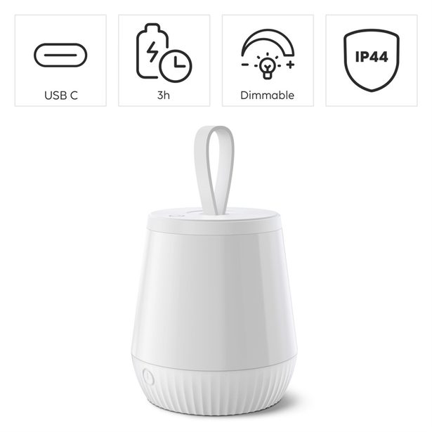 Hama Mobile, noční/orientační LED svítilna, přenosná, nabíjecí, stmívatelná, RGBW, IP44