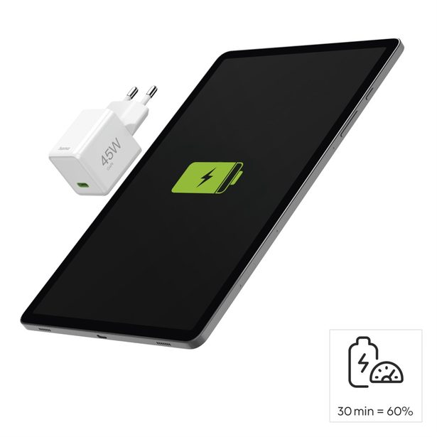 Hama rychlá USB nabíječka, USB-C PD/QC 45 W, super-mini