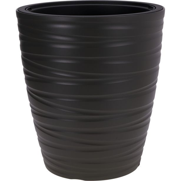 PROGARDEN Květináč plastový 47,5 x 52,3 cm tmavě šedá KO-Y89300910