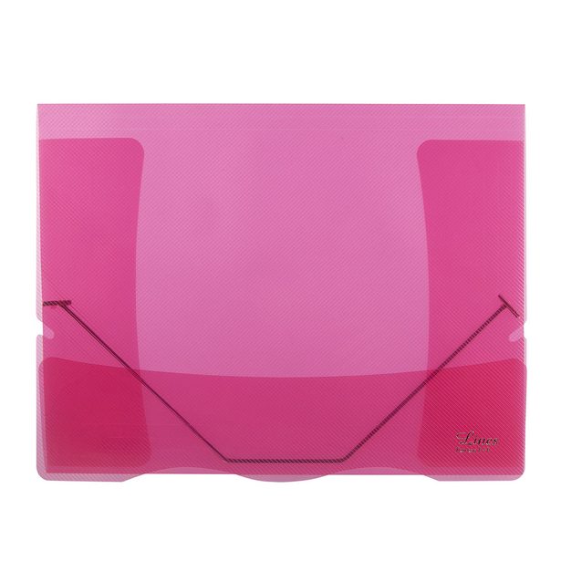 Sloha s gumou průhledná Lines červená