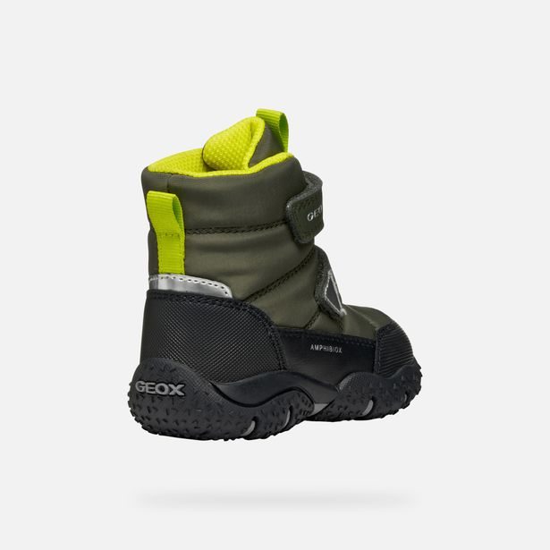 Khaki chlapecké boty pro první krůčky Geox Baltic Boy B ABX