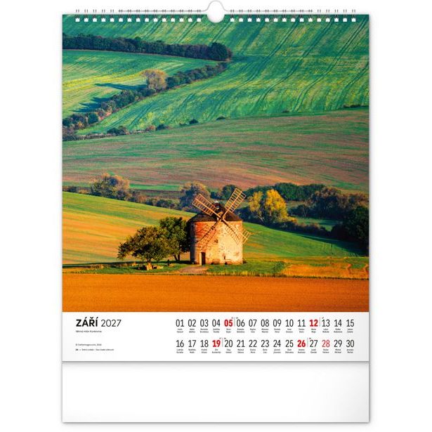 NOTIQUE Nástěnný kalendář Toulky moravskou krajinou 2027, 30 x 34 cm