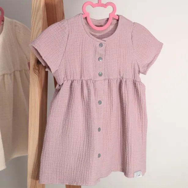 ESITO Mušelínové šaty Barunka Powder pink - pudrová / 68