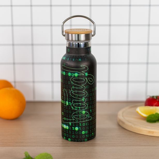 BAAGL Termoláhev s bambusovým víčkem Numbers, 500 ml