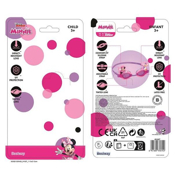 Bestway Plavecké brýle dětské DELUXE Minnie