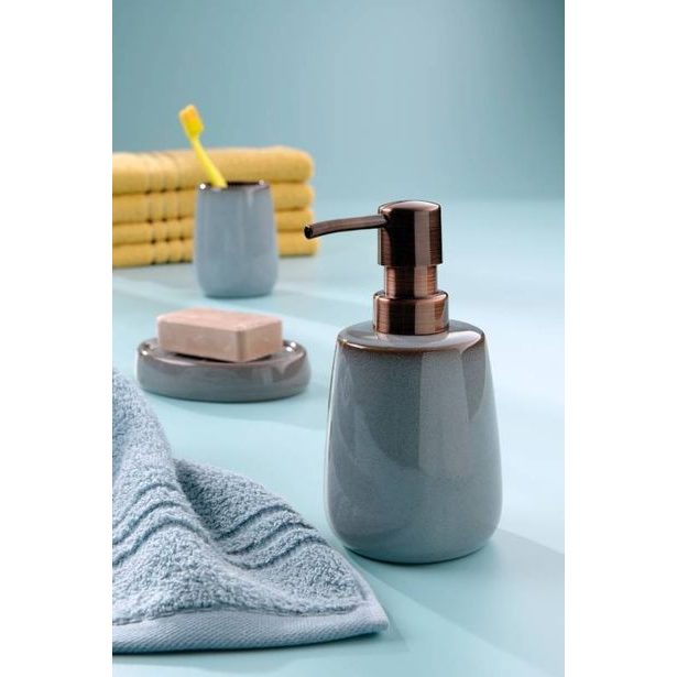 KELA Dávkovač mýdla Liana keramika modrá 300 ml KL-23622