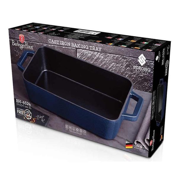 BERLINGERHAUS Pekáč litinový 37 x 21 x 7 cm Aquamarine Metallic Line BH-6524