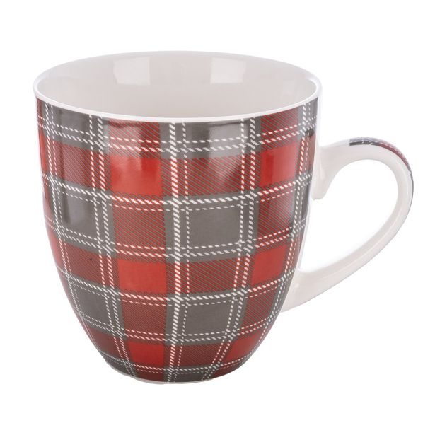 O Hrnek porc. jumbo KÁRO 1,1 l šedá