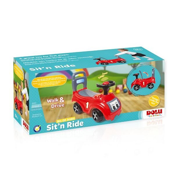 Odrážedlo auto červené s opěradlem