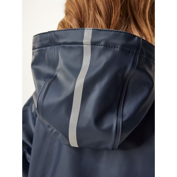 Unuo Dětská nepromokavá bunda s fleecem, Tm. Modročerná