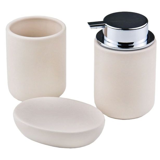 HOMESTYLING Sada koupelnových doplňků HOMESTYLING 3 ks krémová KO-C80652370krem