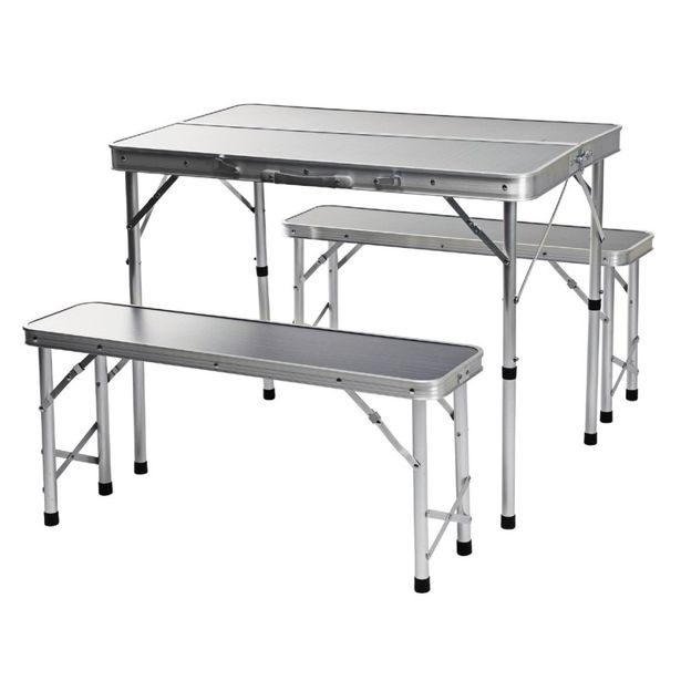 REDCLIFFS Kempingový nábytek skládací stůl + 2 lavice KO-CM4100110