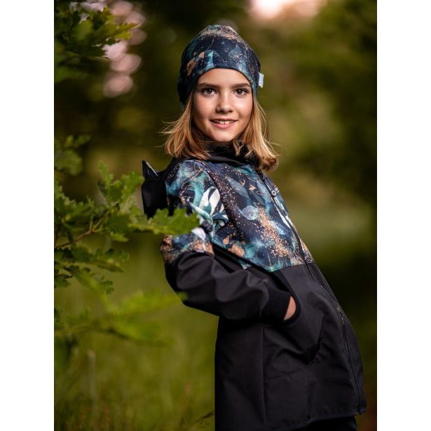 Unuo, Dětská čepice fleecová spadená, Listy a větvičky