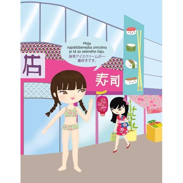 Šaty pre AKIKO ─ Kniha samolepiek Baagl