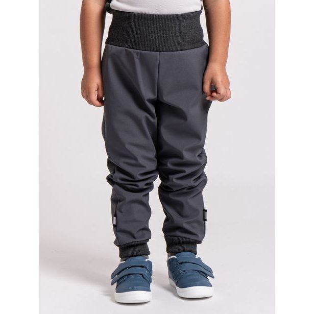 Unuo, Batolecí softshellové kalhoty s fleecem Street, Tm. Šedá