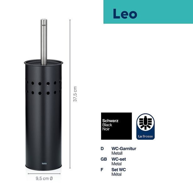 KELA WC sada Leo černá KL-23108