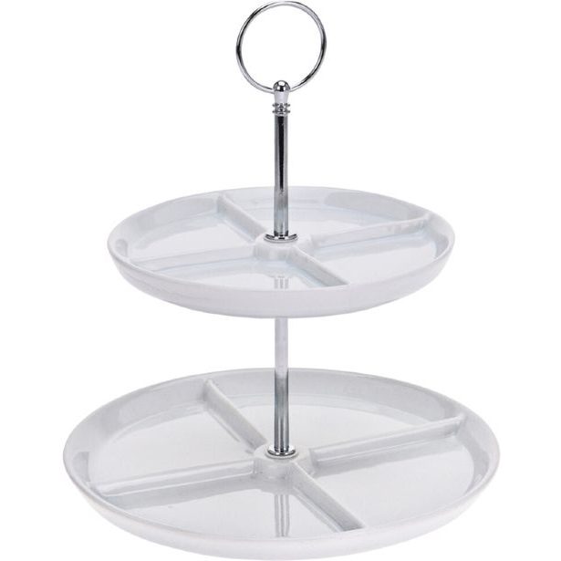 EXCELLENT HOUSEWARE Etažér dvoupatrový porcelánový KO-795880410