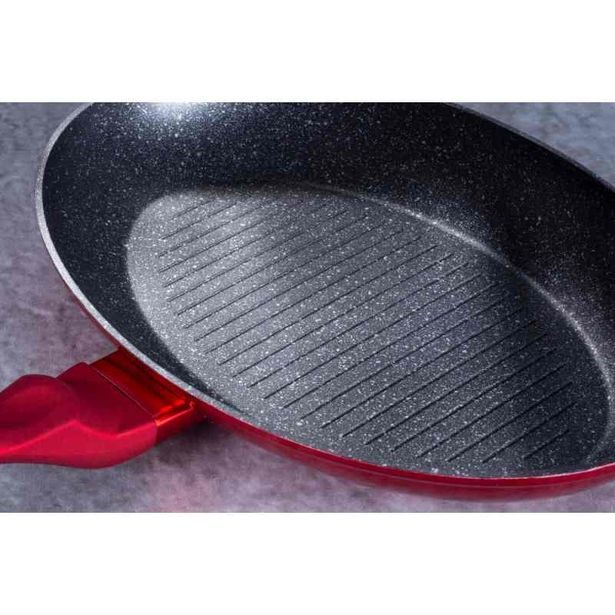 BERLINGERHAUS Pánev na ryby a steaky s mramorovým povrchem 35 cm Burgundy Metallic Line BH-7169