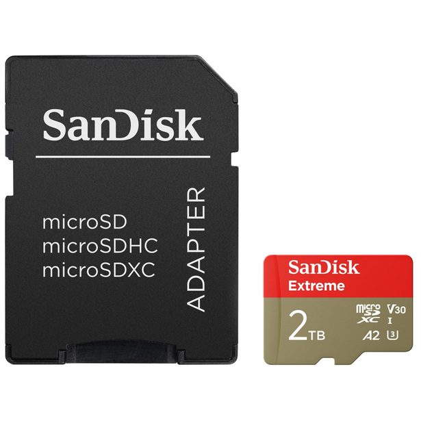 SanDisk Extreme microSDXC 2TB UHS-I Card + Adapter 240MB/s and 140MB/s