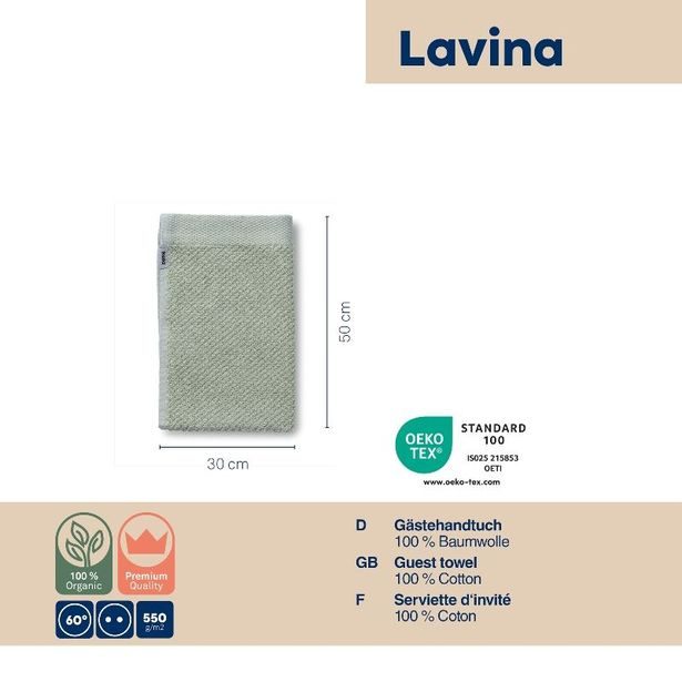 KELA Ručník pro hosty Lavinia 100% bavlna světle šedá 30,0x50,0cm KL-23937