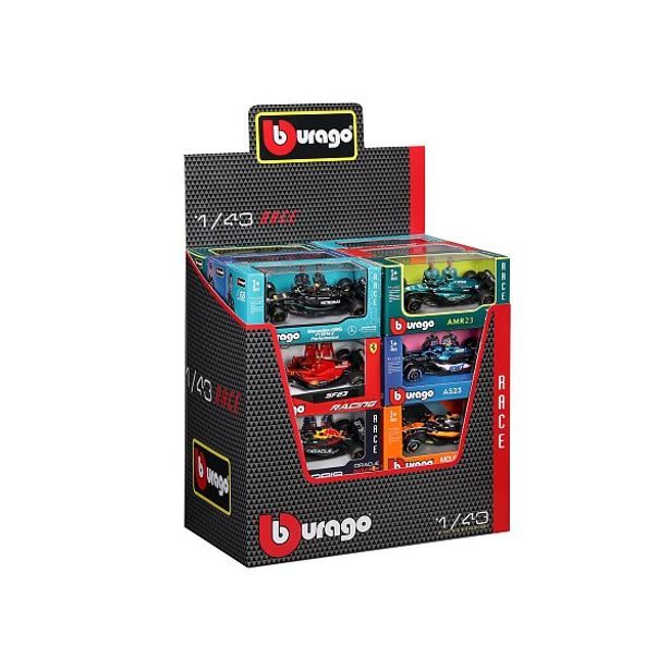Bburago Bburago - RACE Formule F1 (2024), display 24ks, 1:43, assort