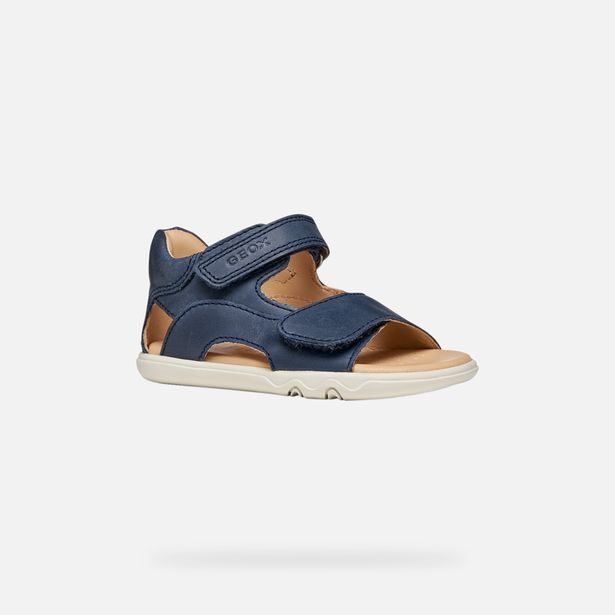Tmavě modré chlapecké barefoot sandály Geox Sandal Steppieup