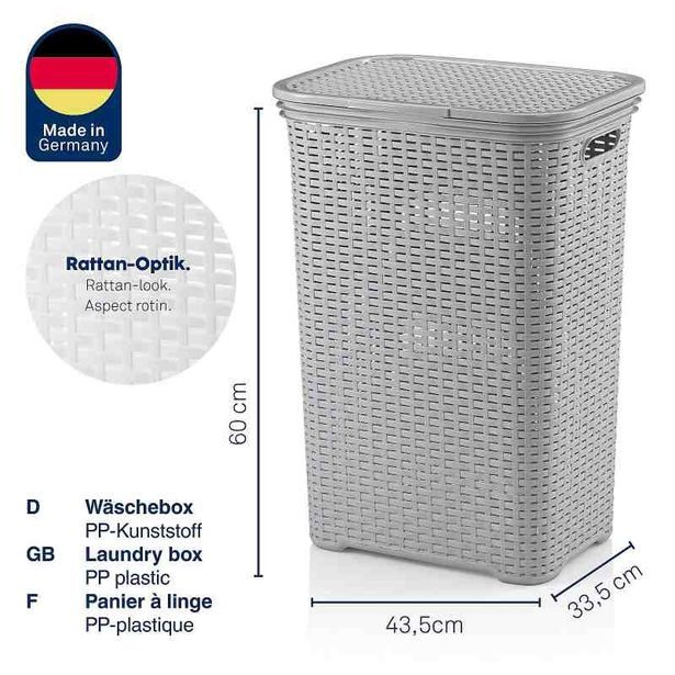 KELA Koš na prádlo BRASILIA 60 l světle šedá KL-23411