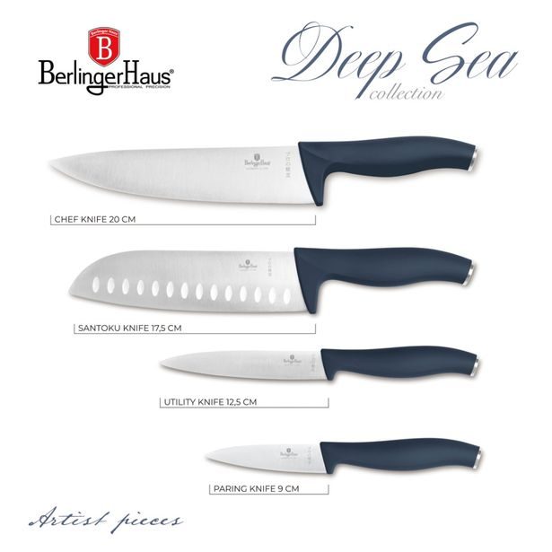 BERLINGERHAUS Sada nožů nerez 4 ks Deep Sea Collection BH-3140