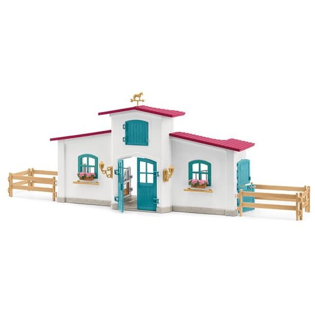 SCHLEICH Stáj s příslušenstvím u jezera, new