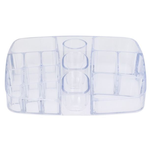 EXCELLENT HOUSEWARE Kosmetické zrcátko s LED osvětlením a organizérem 18 x 34,5 cm KO-170488360