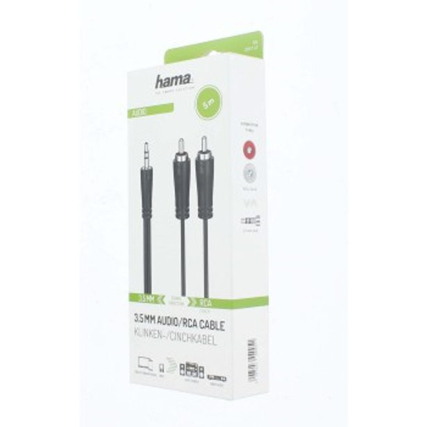 Hama audio kabel jack-2cinch, 5 m